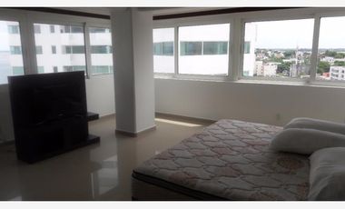 Departamento amueblado en el piso 10 de torre San Sebastián con vista al mar