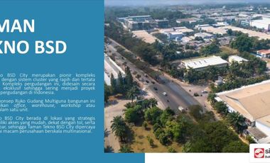Gudang Taman Tekno BSD Tangerang investasi bernilai tinggi