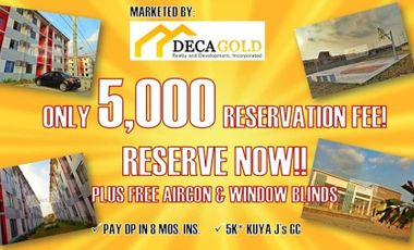 1BR MID-RISE CONDO UT ONLY 5K TO RESERVE @DECA HOMES MARILAO