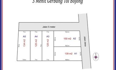 Utara Exit Tol Bojong Pekalongan, SHM Aman, Harga 93 Jt-an