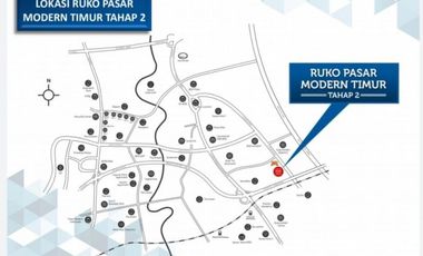 Ruko Pasar Modern Timur 2 Posisi Hadap Jalan Utama