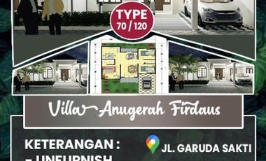 DIJUAL RUMAH MINIMALIS MODERN TYPE 70/120 DI KAMPAR