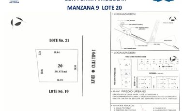 MANZANA 9 LOTE 20 PALMIRA