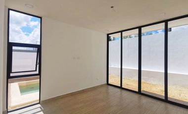 Casa en venta de una planta con amenidades en Cholul, Mérida