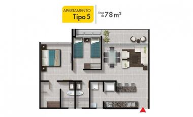 SE VENDE APARTAMENTO EN PH HACIENDA GOLF BRISAS DEL GOLF