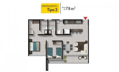 SE VENDE APARTAMENTO EN PH HACIENDA GOLF BRISAS DEL GOLF