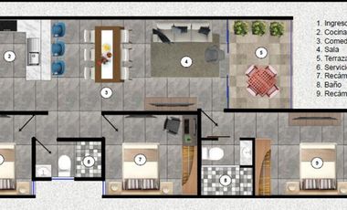 Departamento en Venta en Playa del Carmen