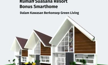 Miliki Villa Sharia Mezanine Smarthome Mulai 300jutaan Gratis kolam renang di jalur wisata Gn Bunder Bogor