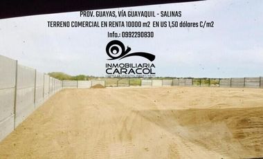 Via Guayaquil  - Salinas terreno comercial -residencial vendo 10000 m2