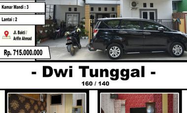 Rumah seken murah 2 tingkat harga murah lokasi arifin ahmad
