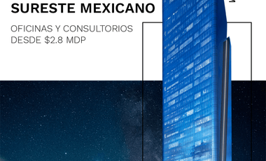 Invierte con el 30% en tu Sky Offices en el único rascacielos de la Top City Mérida Yucatán