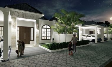 rumah minimalis pinggir jalan konsep islami cluster harga murah