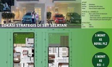 DiJual Rumah baru 2 lantai Jambangan Surabaya