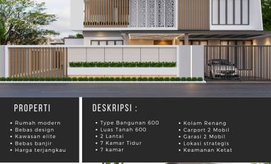 EXCLUSIVE RUMAH BEBAS DESIGN DI KOMPLEK PEMDA