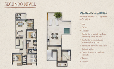 Penthouse (Norte o Sur) en Venta en Najau en San Benito, Telchac