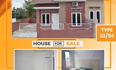 rumah minimalis di komplek nyaman dan tenang di kawasan harapan raya