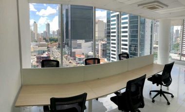 ALQUILER DE OFICINA AMOBLADA CALLE 50 PH TORRE BCT BANK