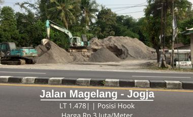Dijual Tanah Apik Lokasi Pinggir Jalan Magelang - Jogja