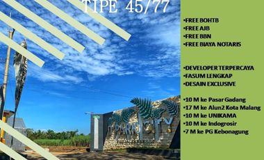 Jual Rumah Malang 2 Lantai 2KT Tipe 45/77 5KM dari Kota Malang Free Biaya-Biaya