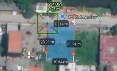 MURAH & SANGAT STRATEGIS Tanah Jalan Raya Medokan Sawah