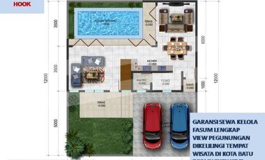 POSISI HOOK SISA 1 UNIT RUMAH VILLA 2 LANTAI DI BATU