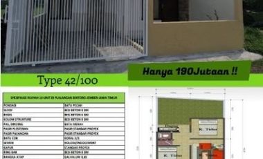 Sebuah rumah dengan desain cantik dan cozy, desain kekinian Daerah jember