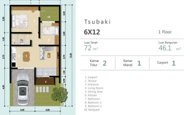 Rumah cantik design jepang springhill yume lagoon cisauk