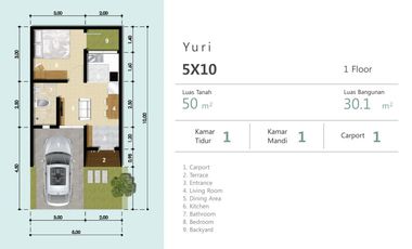 Rumah cantik design jepang springhill yume lagoon cisauk