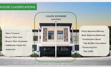 CALLISTA END BIG CORNER LOT PHIRST PARK HOMES BATULAO
