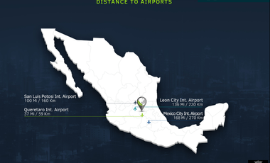 LOTES INDUSTRIALES - WorldPort ind. Park - S.José de Iturbide - $55 USD/m2