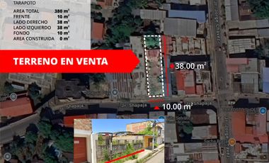 📍Vendo terreno con excelente ubicación en Tarapoto.

¡Oportunidad única para inversión y construcción!
Dirección: Jr.Shapaja C-5, Sector Barrio Hua