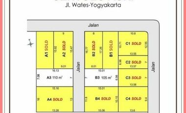 700 Meter Jl. Wates; Tanah Murah dekat kota Jogja