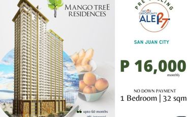 Pre Selling 1-Bedroom Unit P16,000 month for Sale with No Down Payment in Greenhills