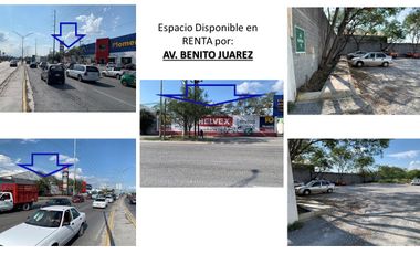 2 TERRENOS COMERCIALES RENTA AV BENITO JUAREZ e ISRAEL CAVAZOS Gpe ESTRATÉGICO