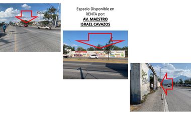 2 TERRENOS COMERCIALES RENTA AV BENITO JUAREZ e ISRAEL CAVAZOS Gpe ESTRATÉGICO