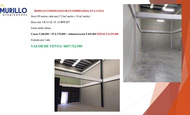 bodega en venta en la ceja. Cod V13305