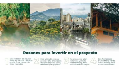 Lote en venta, Cocorná, Los Cedros