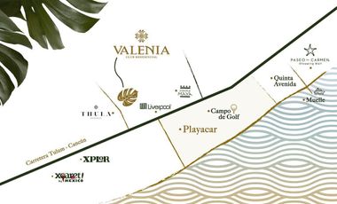 Lotes residenciales Valenia Playa del Carmen