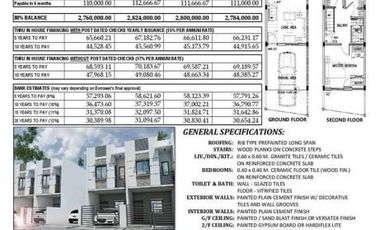 54 Sqm, 3 Bedrooms, Townhouse For Sale in Amparo Subdivision Qc -UNIT 2