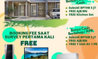 Rumah baru bebas banjir dekat stasiun Bekasi Aren Jaya