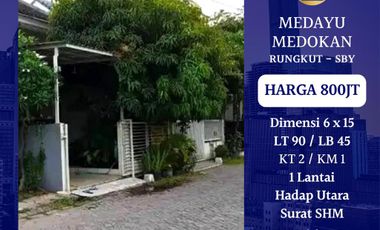 Dijual Rumah Medayu Medokan Surabaya 800 Juta SHM Hadap Utara Plafon Tinggi