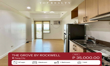 1 Bedroom Condo for Rent in The Grove by Rockwell at Pasig City