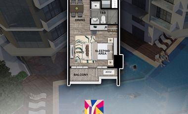Preselling Studio with balcony Uptown Arts Residence Bgc condo for sale Taguig City