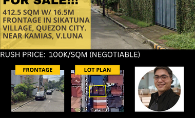 412 sqm residential lot in Sikatuna Village Quezon City.