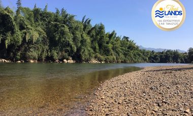 LOVELY 1.5 RAI LOT WITH 26 METERS OF RIVERFRONT AND INCREDIBLE MOUNTAIN VIEWS IN SAI YOK NOI!!!