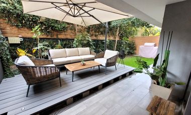 DEPARTAMENTO CON JARDÍN PRIVADO / SECTOR PLAZA ÑUÑOA.