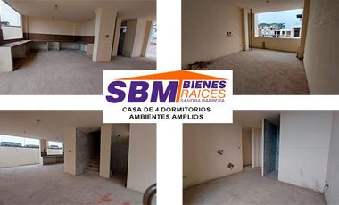 EN MACHALA PENSANDO EN FAMILIAS GRANDES CASAS EN URB. PRIVADA DE 4 DORMITORIOS C/U CON BAÑO