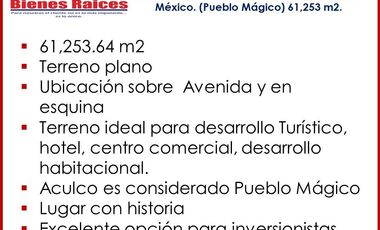 TERRENO EN VENTA EN ACULCO, ESTADO DE MEXICO. INVERSSIONISTAS NO PUEDEN DEJAR IR ESTE TERRENO, UBICACION PRIVILEGIADA. ESCRITURADO. EN ESQUINA