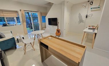 Townhouse for sale and rent, Villagegio Bangna, beautiful new house, warm minimalist decoration. Lots of usable space