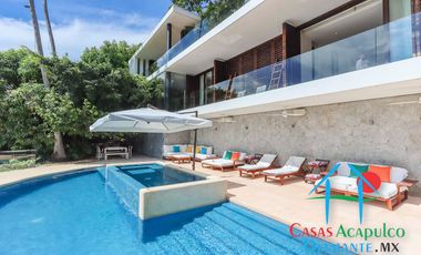 Hermosa casa en renta vacacional para 18 personas. Alberca y vista al mar